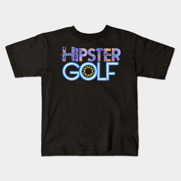 Hipster Golf Utah Kids T-Shirt by Kitta’s Shop